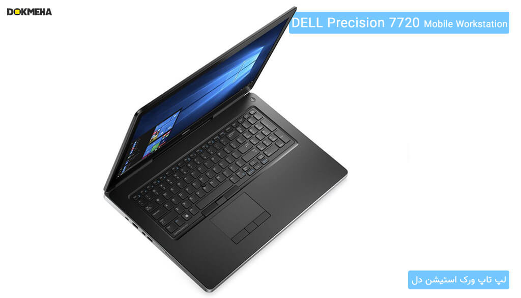 نمای بالا از لپ‌تاپ ورک‌استیشن دل پرسیشن Dell Precision 17 7720