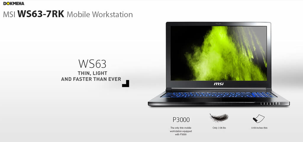 لپ تاپ ورک استیشن MSI WS63-7RK