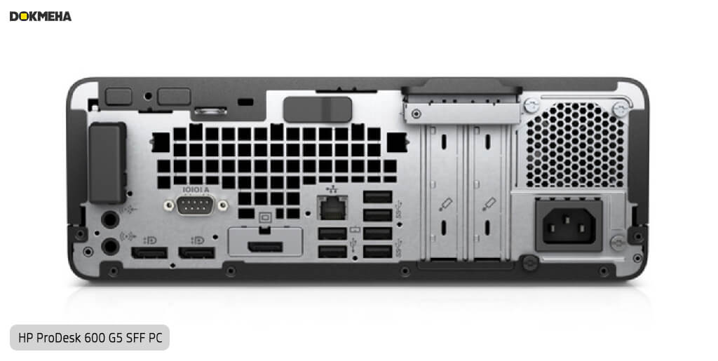 کیس اچ پی پرو دسک HP ProDesk 600 G5 SFF PC نمای پورتهای پشتی