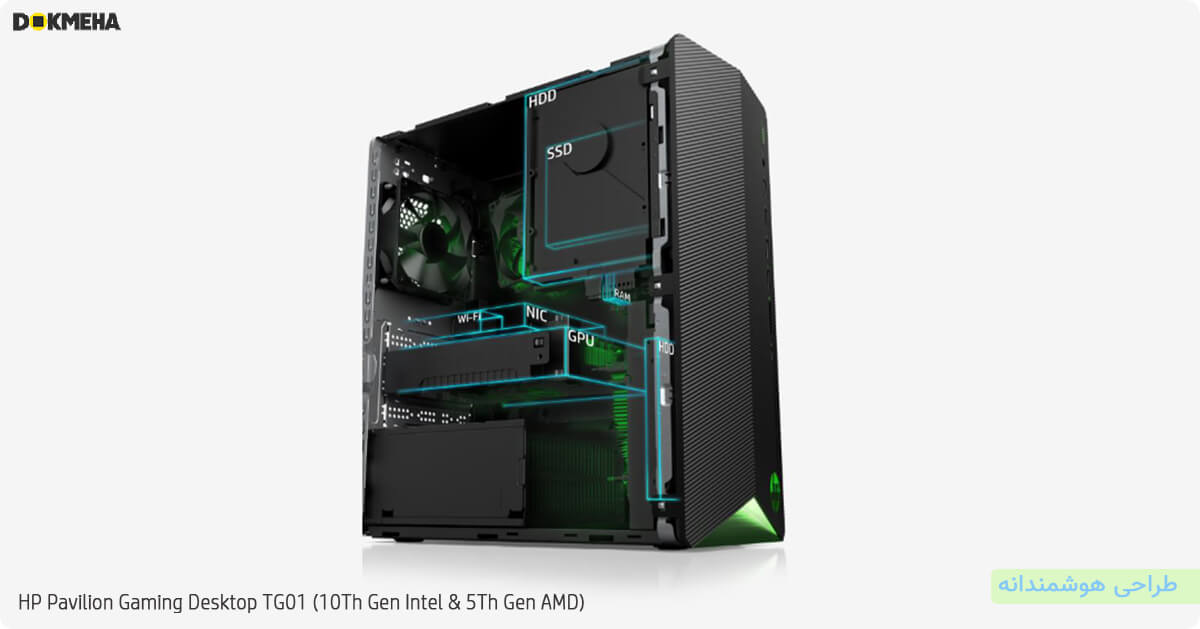 کیس گیمینگ اچ پی پاویلیون HP Pavilion TG01 Gaming