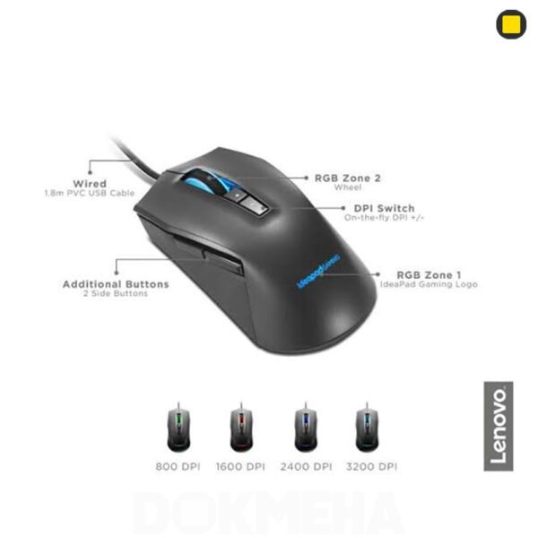 ماوس گیمینگ لنوو Lenovo Gaming M100 RGB Mouse