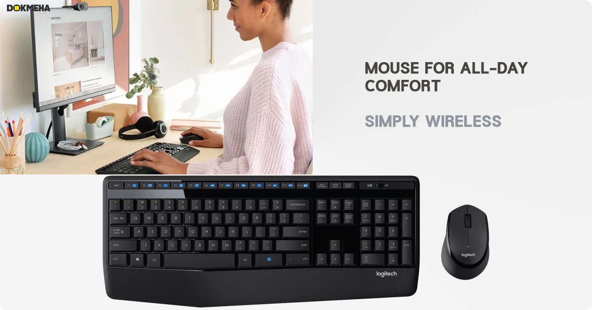 کیبورد و موس بی سیم لاجیتک مدل Logitech MK345