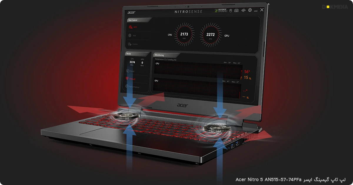 لپ‌ تاپ گیمینگ ایسر Acer Nitro 5 AN515-57-74PF