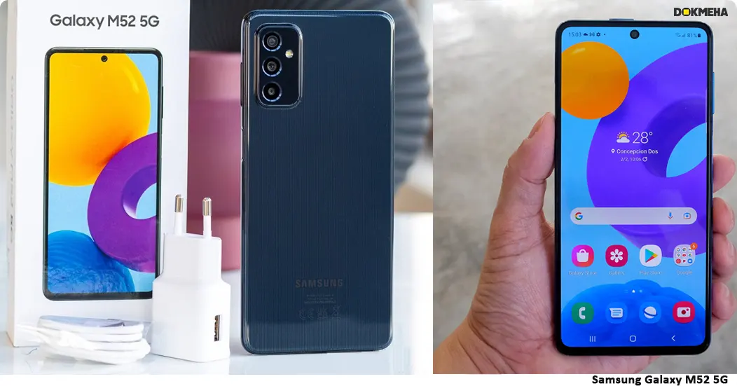 SAMSUNG GALAXY m52-black tarkibi1-DOKMEHA گوشی موبایل سامسونگ Galaxy M52 5G