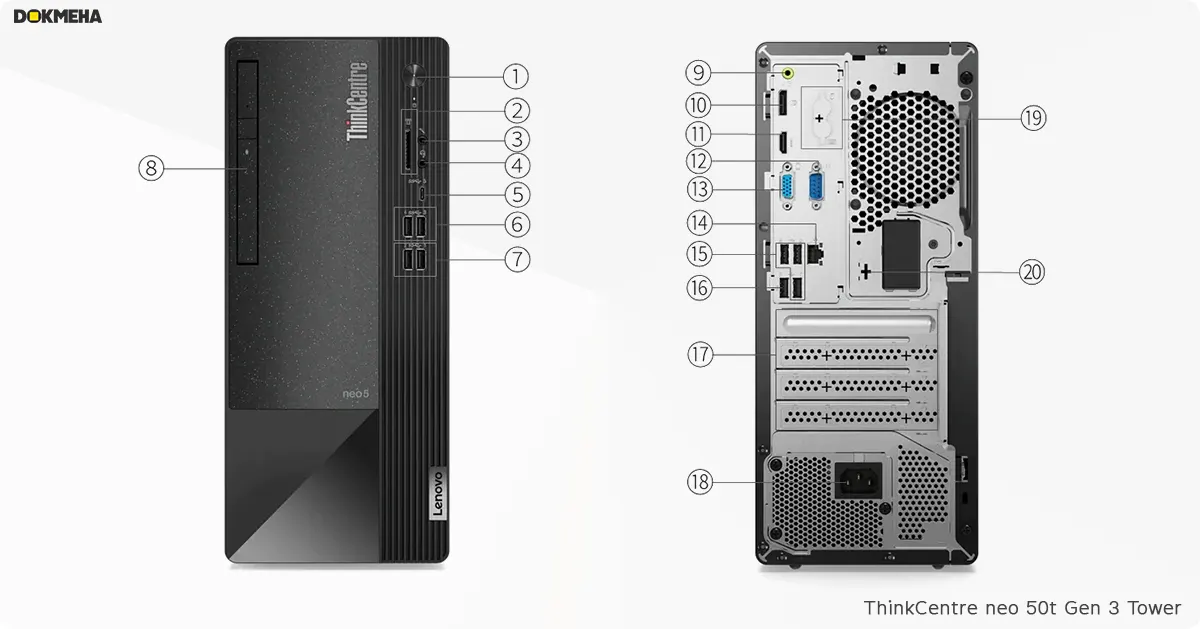 کیس لنوو ThinkCentre neo 50t Gen 3 Tower