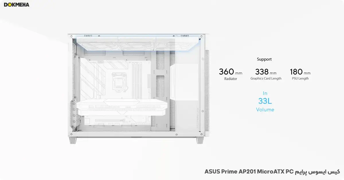 کیس ایسوس پرایم ASUS Prime AP201 MicroATX PC