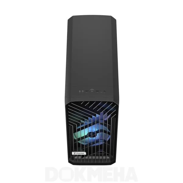 نمای پرسپکتیو بالا - رنگ مشکی - پورت های بالی بدنه - کیس ورک استیشن DOKMEHA W20000 Intel Xeon - 3TH GEN