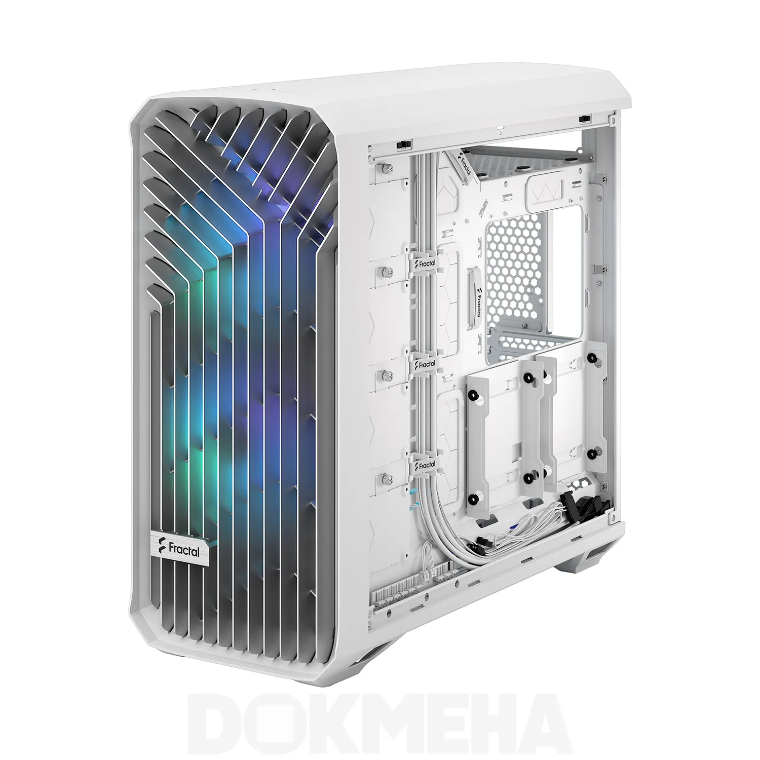 نمای پرسپکتیو چپ - رنگ سفید - کیس ورک استیشن DOKMEHA W20000 Intel Xeon - 3TH GEN