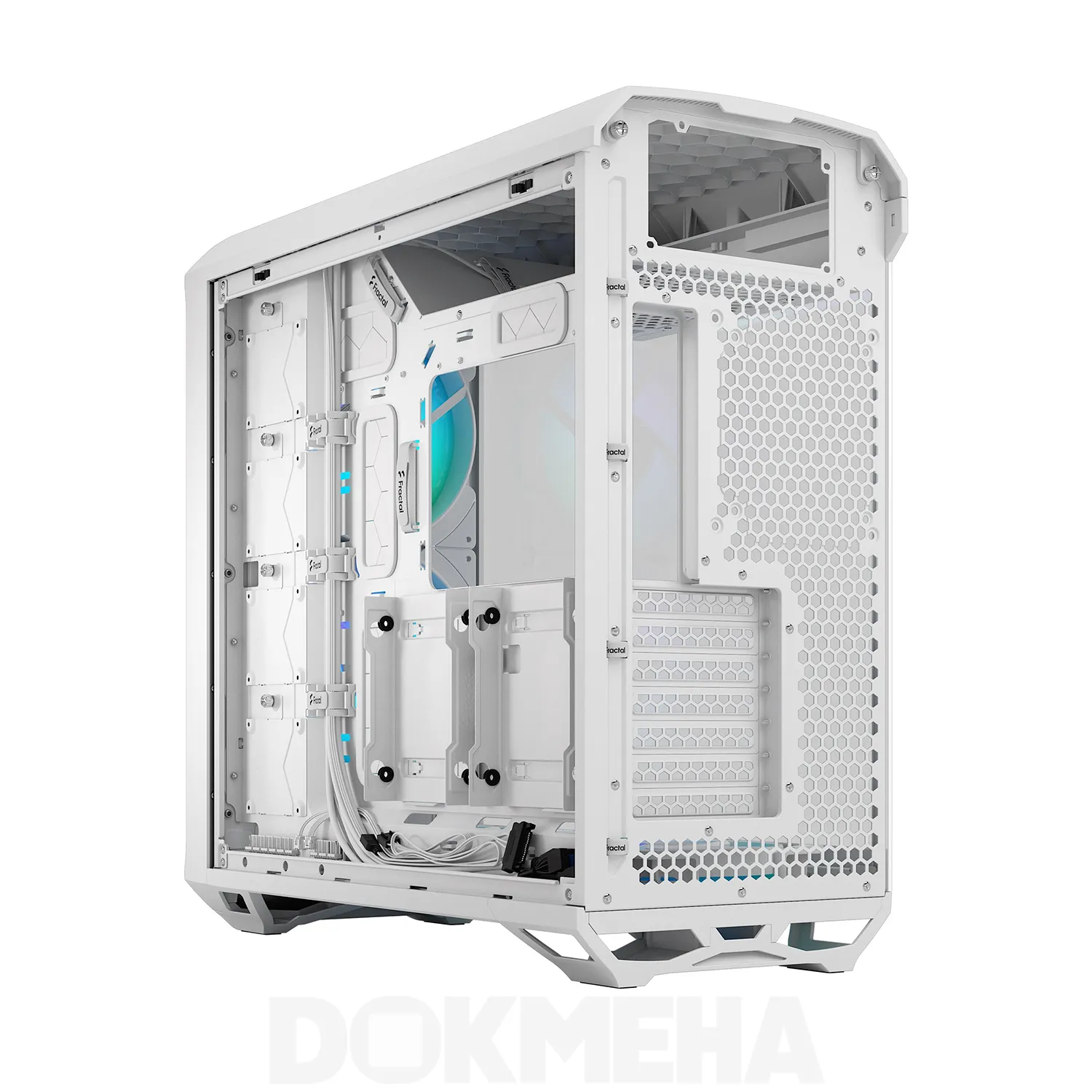 نمای باز پشت چپ - رنگ سفید - کیس ورک استیشن DOKMEHA W20000 Intel Xeon - 3TH GEN