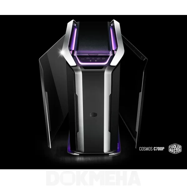 کیس ورک استیشن DOKMEHA W30000 Intel Xeon Scalable 4th Gen - نمای بالا روبرو بازر کیس کولرمستر CoolerMaster COSMOS C700P