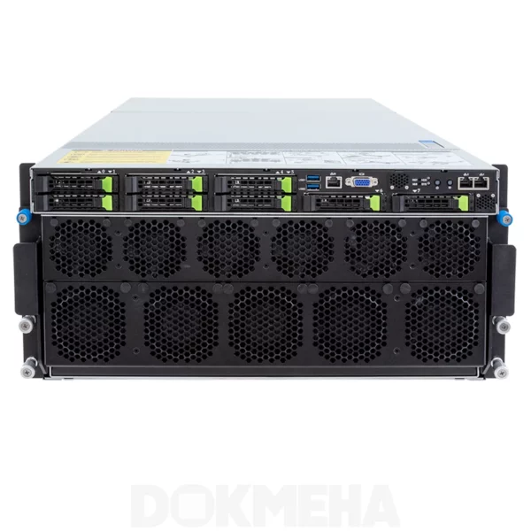 تصویر از جلو سرور گرافیکی گیگابایت Gigabyte G593-SD0 5U DP H100 8-GPU