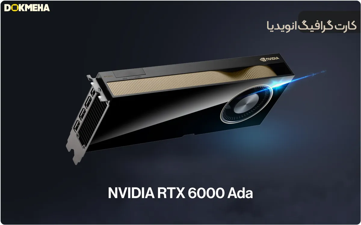 کارت گرافیگ انویدیا NVIDIA RTX 6000 Ada 48GB ECC GDDR6 نمای پرسپکتیو