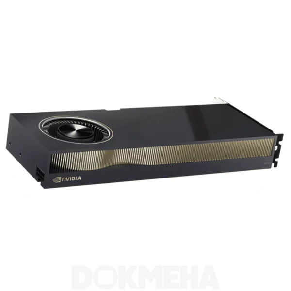 کارت گرافیگ انویدیا NVIDIA RTX 6000 Ada 48GB ECC GDDR6 نمای پرسپکتیو با اتصال سوکت برق