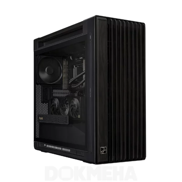 کیس ورک استیشن DOKMEHA W40000 Intel Xeon Scalable 5th Gen - نمای چپ با کانفیگ کامل کیس ایسوس Asus PA602 Wood Edition