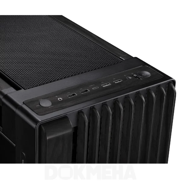 کیس ورک استیشن DOKMEHA W40000 Intel Xeon Scalable 5th Gen - نمای پنل پورت های کیس ایسوس Asus PA602 Wood Edition