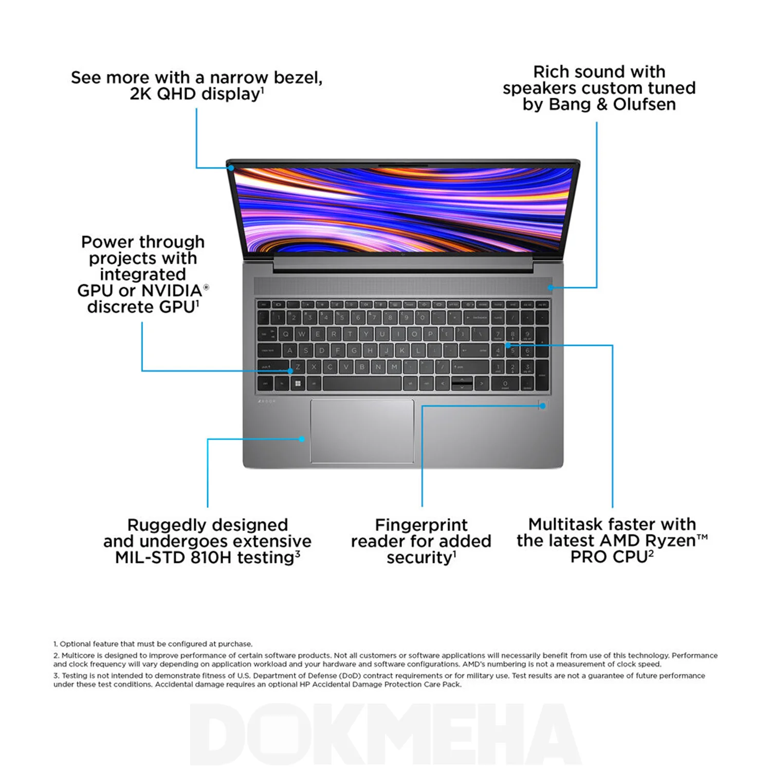 لپتاپ ورک استیشن HP ZBook Power G10 A Mobile Workstation ویژگی های دستگاه