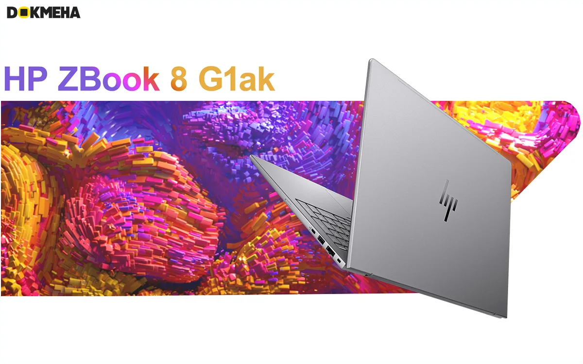 HP ZBook 8 G1ak 14 inch Mobile Workstation PC - Rear Right - DOKMEHA - 1200 نمای پشت لپتاپ ورکاستیشن HP ZBook 8 G1ak 14 inch Mobile Workstation PC