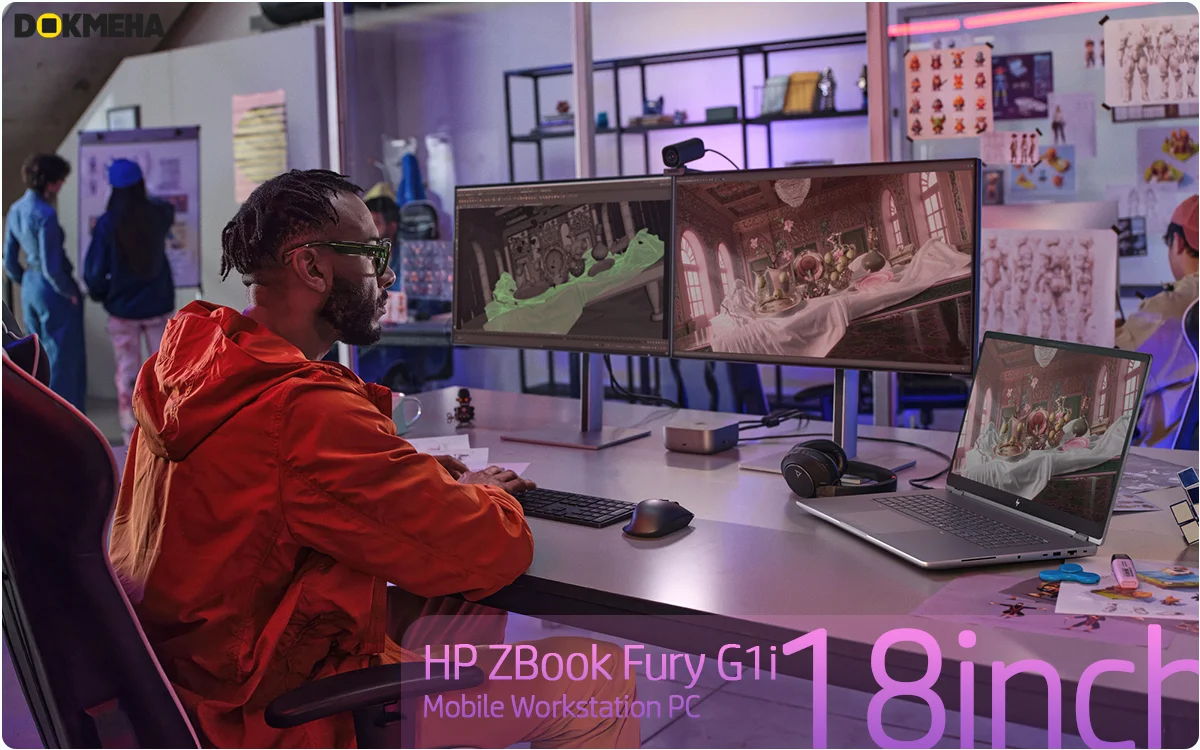 لپ‌تاپ ورک‌استیشن HP ZBook Fury G1i 18inch چندین گردش کاری و پردازش سنگین رندر سه بعدی