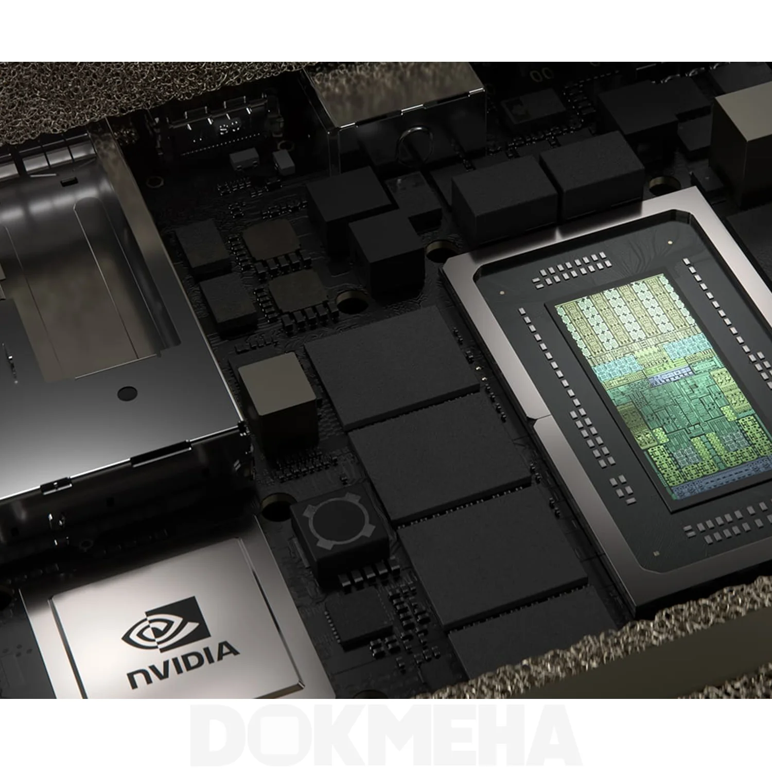 کامپیوتر شخصی هوش مصنوعی انویدیا NVIDIA DGX Spark؛ تراشه GB10 Grace Blackwell نمای جانبی مادربرد و چیپ های اصلی