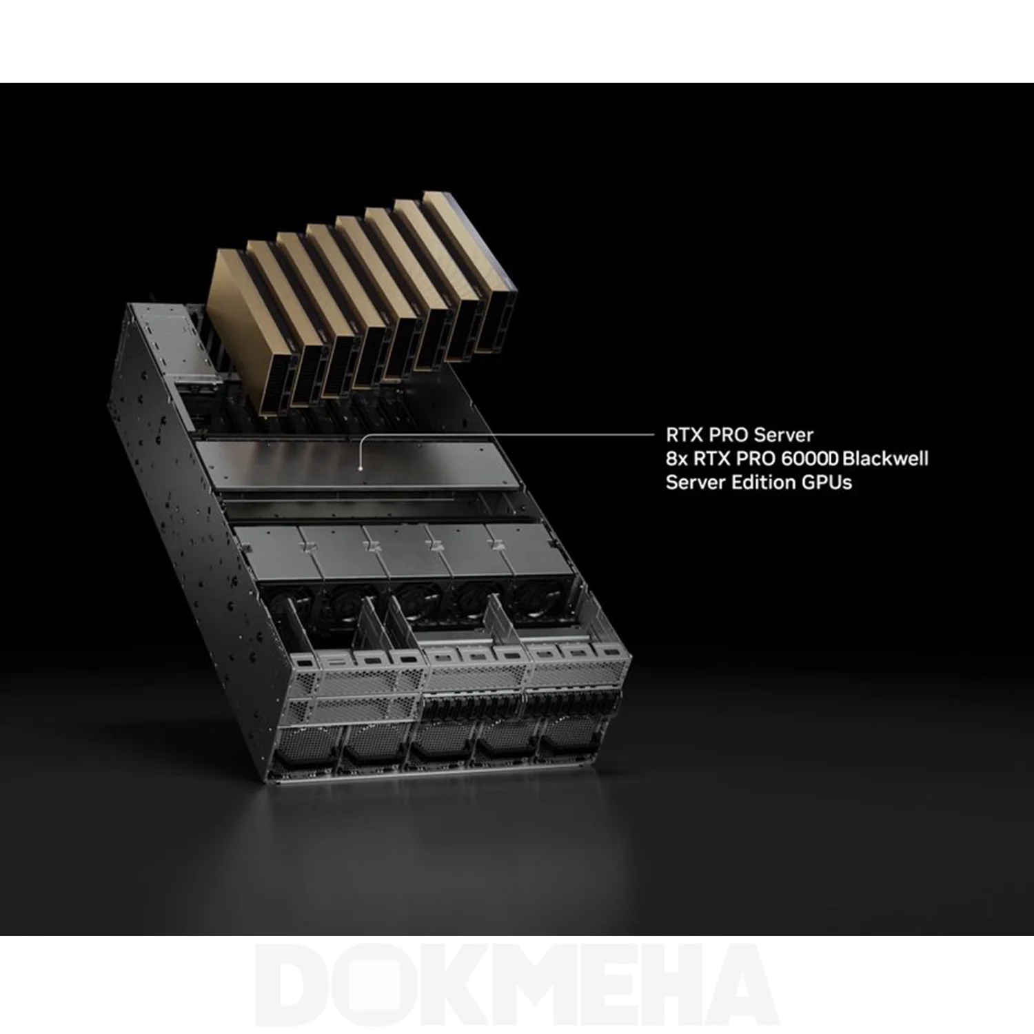 کارت گرافیگ انویدیا NVIDIA RTX PRO 6000D Blackwell Server Edition 84GB ECC GDDR7 هشت کارت گرافیک در یک سرور